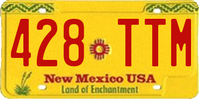 NM license plate 428TTM