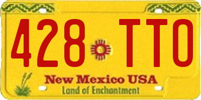 NM license plate 428TTO