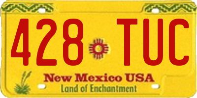 NM license plate 428TUC