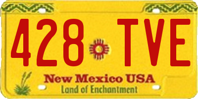 NM license plate 428TVE