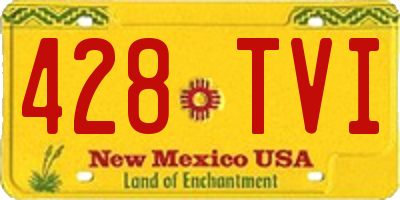 NM license plate 428TVI