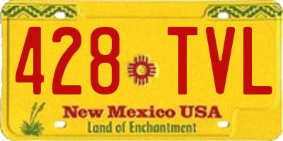 NM license plate 428TVL