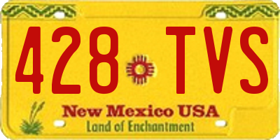 NM license plate 428TVS