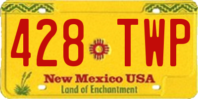 NM license plate 428TWP