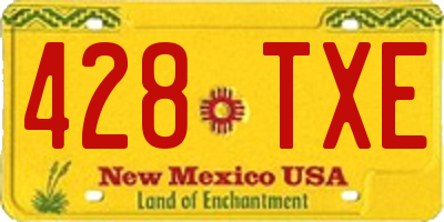 NM license plate 428TXE