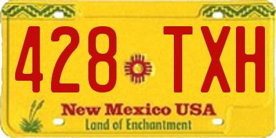 NM license plate 428TXH