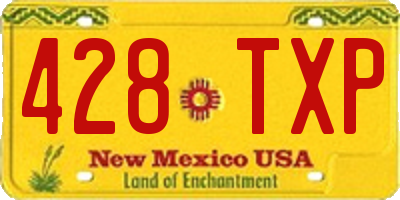 NM license plate 428TXP