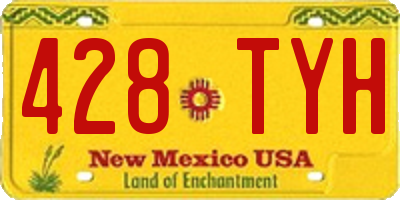 NM license plate 428TYH