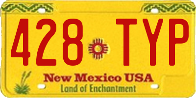 NM license plate 428TYP