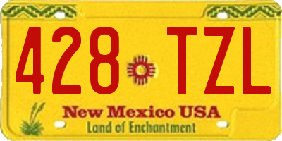 NM license plate 428TZL