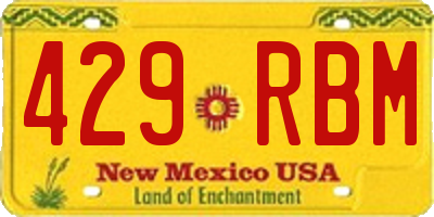 NM license plate 429RBM