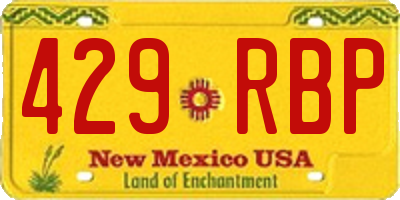 NM license plate 429RBP