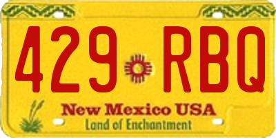 NM license plate 429RBQ