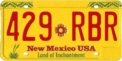 NM license plate 429RBR