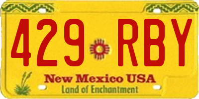 NM license plate 429RBY
