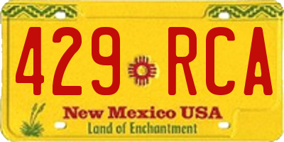 NM license plate 429RCA