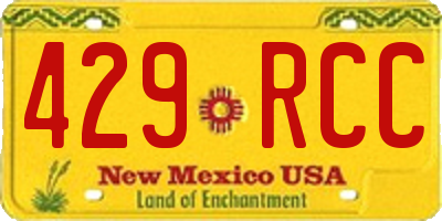 NM license plate 429RCC