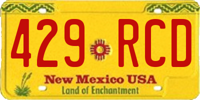 NM license plate 429RCD