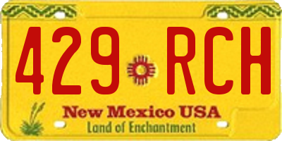 NM license plate 429RCH