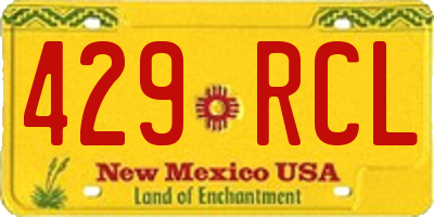 NM license plate 429RCL
