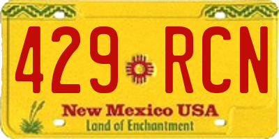 NM license plate 429RCN