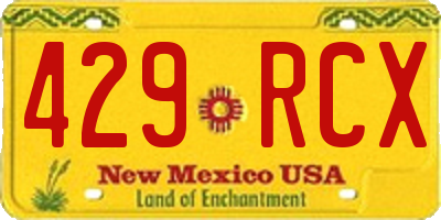 NM license plate 429RCX