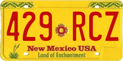 NM license plate 429RCZ