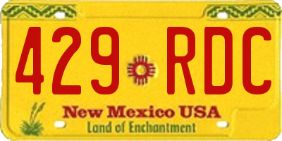 NM license plate 429RDC
