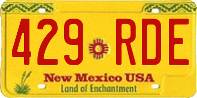 NM license plate 429RDE