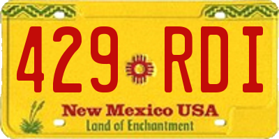 NM license plate 429RDI