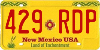 NM license plate 429RDP
