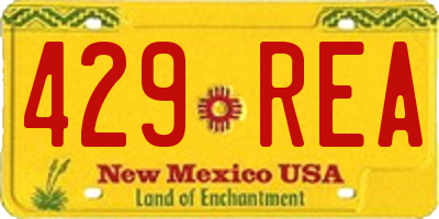 NM license plate 429REA