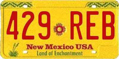 NM license plate 429REB