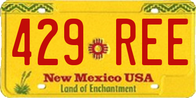NM license plate 429REE