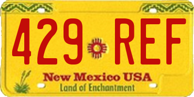 NM license plate 429REF