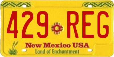 NM license plate 429REG