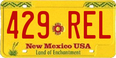 NM license plate 429REL