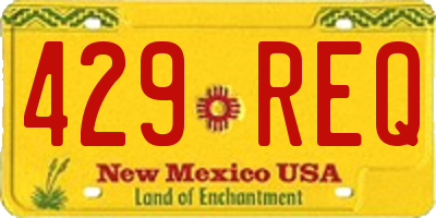 NM license plate 429REQ