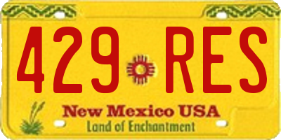 NM license plate 429RES