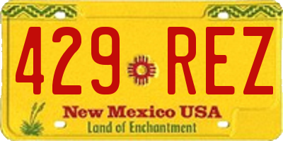 NM license plate 429REZ