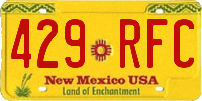 NM license plate 429RFC