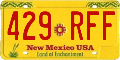 NM license plate 429RFF