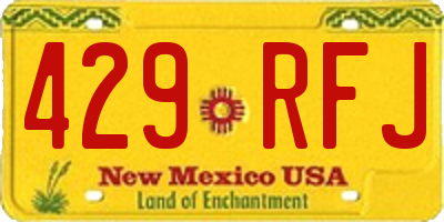 NM license plate 429RFJ
