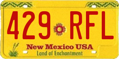NM license plate 429RFL