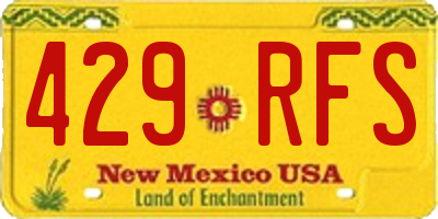 NM license plate 429RFS