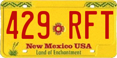 NM license plate 429RFT