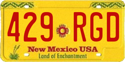 NM license plate 429RGD