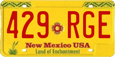 NM license plate 429RGE