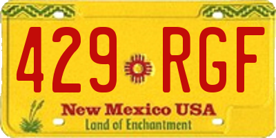 NM license plate 429RGF