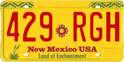 NM license plate 429RGH